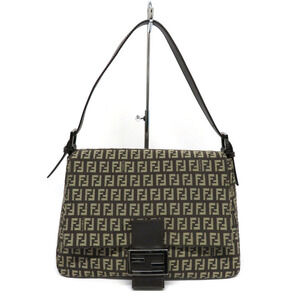 Fendi Maa Baguette Shoulder Bag Leather Zucchino Brown Beige